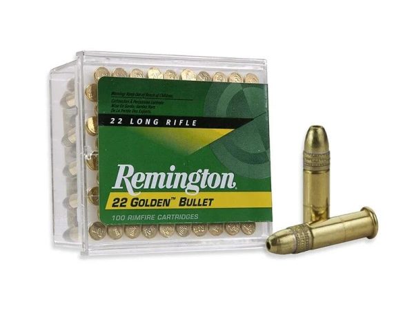 Remington Golden Bullet Rimfire Ammunition .22 LR 36 gr HP 1280 fps 100/ct