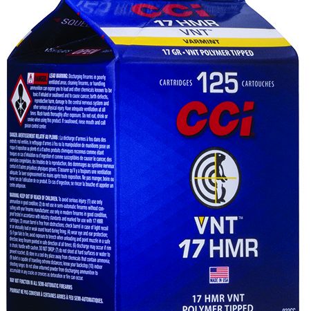 CCI 923CC VNT Rimfire 17 HMR 17 gr Varmint Tipped 125 Per Box/ 10 Case