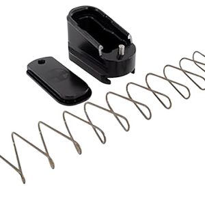 Shield Arms G43ME2BLK Magazine Extension  +2 Extended 2rd Compatible w/Glock 43, Black Anodized Aluminum