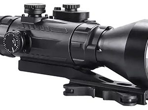 AGM Global Vision 15WP4423484111 Wolverine Pro-4 3AW1 Night Vision Rifle Scope Matte Black 4x70mm Gen 3 Auto-Gated White Phosphor Level 1 Illuminated Red Chevron w/Ballistic Drop Reticle