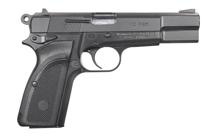 EAA GIRSAN 390450 MC P35  9mm Luger 15+1, 4.87" Black Steel Barrel, Black Serrated Steel Slide, Matte Black Steel Frame Black, Checkered Polymer Grip, Ambidextrous