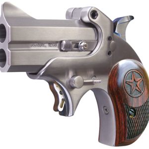 Bond Arms BAM Mini Original 45 Colt (LC) 2rd 2.50"  Stainless Steel Double Barrel & Frame, Auto Extractor & Rebounding Hammer, Blade Front/Fixed Rear Sights, Rosewood Grips, Manual Safety