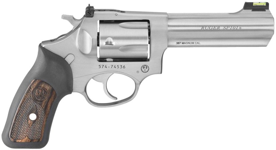 RUGER SP101 357M 4.2" SS AS FIB OPT