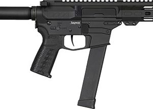 CMMG 45AE70FAB Banshee MKG 45 ACP 13+1 5" Black Nitride Medium Taper Threaded Barrel, EML 4" M-LOK Handguards, Black Armor Cerakote Aluminum Picatinny Rail Receiver, Pistol Tube, CMMG Zeroed Grips