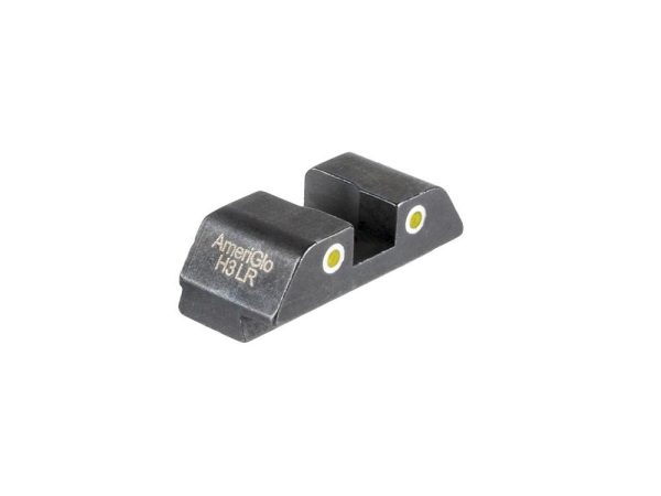 Ameriglo Tritium 2-Dot Rear Handgun Sight for Glock Yellow with White Front