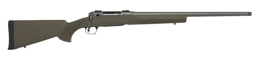 Savage Arms 58038 110 Trail Hunter 30-06 Springfield 4+1 22" Threaded/Medium Heavy Profile, Tungsten Gray Cerakote Barrel/Rec, OD Green Hogue Overmold Stock, Adj. AccuTrigger, Weaver Base