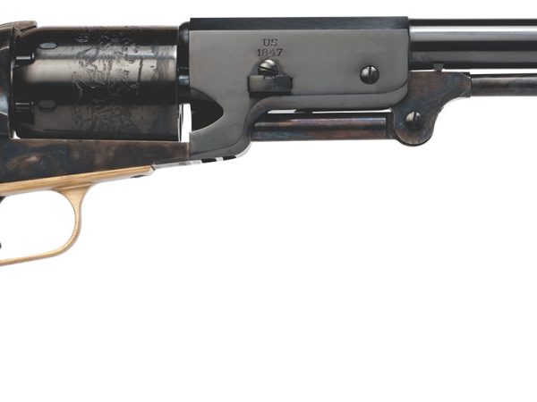 Cimarron CA020 1847 Walker Dragoon .44 Cal 5 Shot, 9" Blued Octagon/Round Steel w/Engraving Barrel, Blued Engraved Cylinder, Color Case Hardened Steel Frame w/Slim Walnut Grip