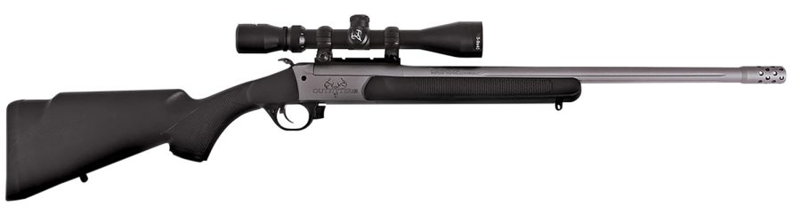Traditions CR5-361130T Outfitter G3 w/Scope 360 Buckhammer 22" Tungsten Cerakote Chrome Lined Steel/ Target Crown Barrel, Tungsten Cerakote Drilled & Tapped Receiver, Black Synthetic Stock