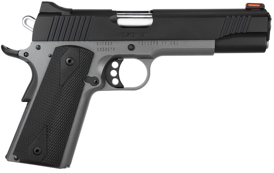 Kimber Mfg.,inc 3700693 Custom LW Shadow Ghost 45 ACP 8+1 5" KimPro Black Stainless Slide F/S Rubber Grip