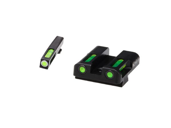 HIVIZ LiteWave H3 sight Green LitePipe/White front ring fits Glock Models Chambered in 45 ACP 10mm .45 GAP