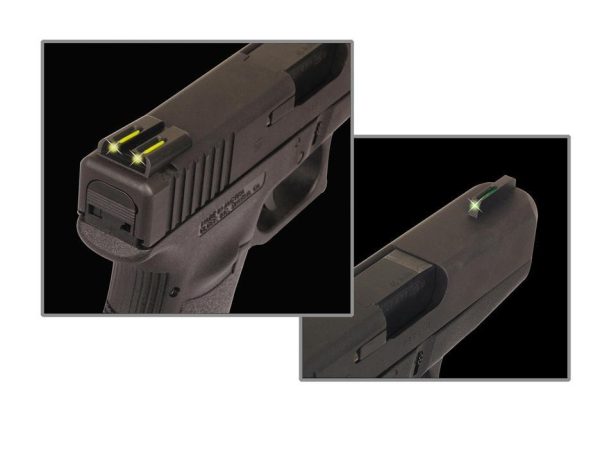 Truglo TFO Tritium/Fiber-Optic Day/Night Sights Fits S&W M&P - Front Green/Rear Yellow