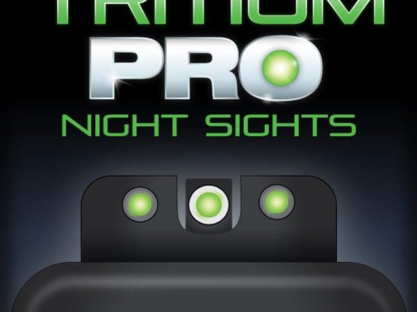 Truglo Tritium Pro Night Sights Fit Novak LoMount .270 Front .450 Rear - White Outline Front/Rear Green