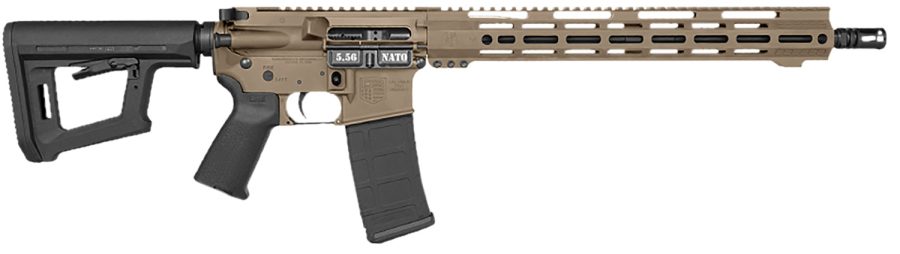 Diamondback DB1718K061 DB15  5.56 NATO 30+1 16" Flat Dark Earth Cerakote Picatinny Rail Aluminum Receiver, Black Synthetic Stock