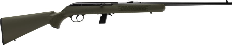 Savage Arms 40221 64 F Full Size 22 LR 10+1 21" Matte Black Carbon Steel Barrel, Grooved Receiver, Green Fixed Synthetic Stock