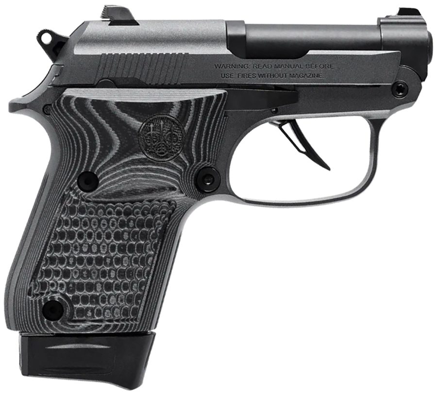 Beretta USA J20X22R8 20X Bobcat You're On Your Own 22 LR 8+1 2.40" Black Steel Barrel, Gray Cerakote ELS/Serrated Steel Slide, Black Polymer Frame w/Beavertail, Helica Texture Grip