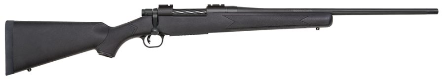 Mossberg 27877 Patriot Synthetic 25-06 Rem 5+1 22" Fluted Barrel w/Recessed Match Crown, Matte Blued Metal Finish, Spiral-Fluted Bolt, Synthetic Stock, Drop Box Magazine, Adjustable LBA Trigger