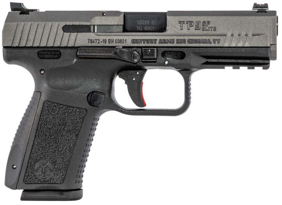 Canik HG4869TN TP9SF Elite 9mm Luger 15+1 4.19" Black Nitride Match Grade Barrel, Tungsten Gray Cerakote Serrated Steel Slide, Black Polymer Frame w/Picatinny Rail Black Interchangeable Backstrap Grip