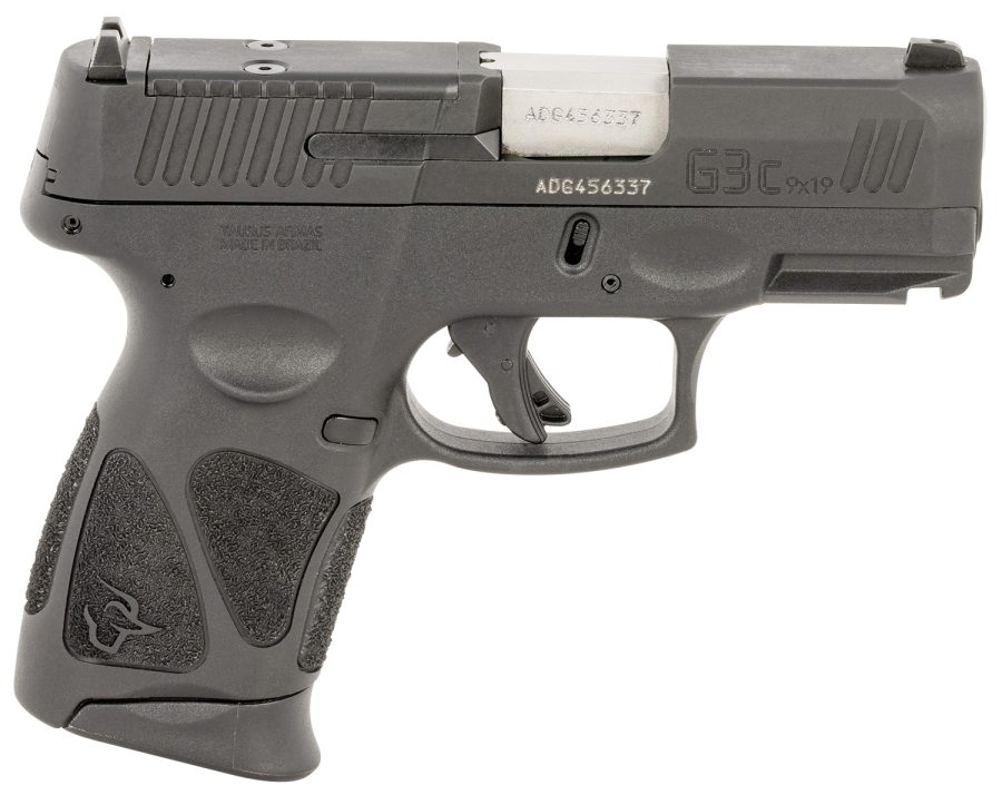 Taurus 1G3CP9312X12 G3C  9mm Luger 12+1 3.26" Matte Stainless Steel Barrel, Matte Black Tenifer Optic Cut/Serrated Slide, Black Polymer Frame w/Picatinny Rail, Black Polymer Grips