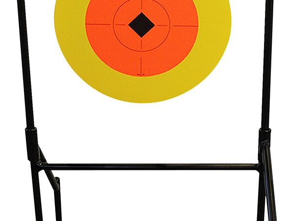 Birchwood Casey 47330 World of Targets Boomslang Pistol/Rifle Orange/Yellow AR500 Steel Gong Standing Includes Gong/Metal Stand