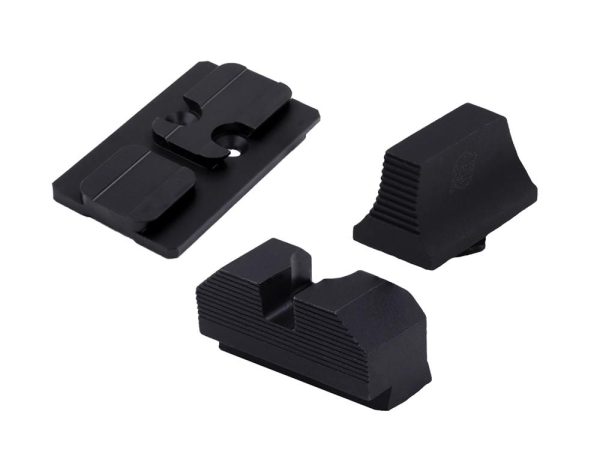 XS Sights Glock MOS Optic Mount Bundle for Glock ACRO Non Tritium Black