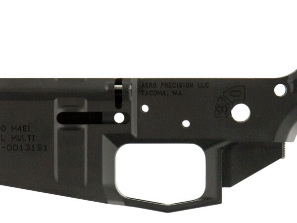 Aero Precision APAR600001C M4E1 Receiver Multi-Caliber Black Anodized Finish 7075-T6 Aluminum Material with Mil-Spec Dimensions for AR-15