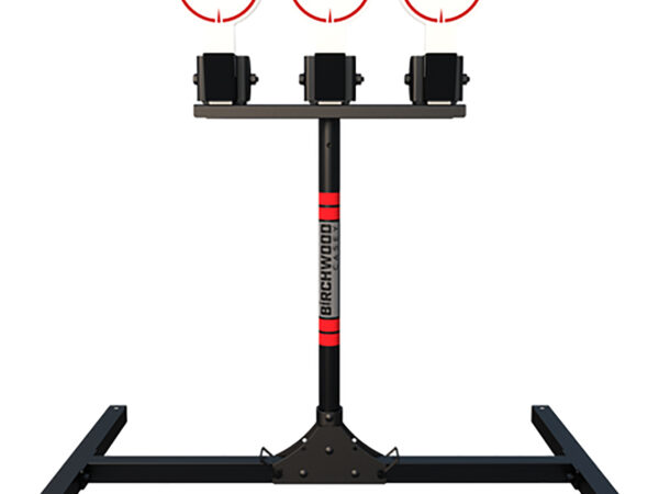 Birchwood Casey 3TPR 3 Spring Loaded Self Resting Targets Plate Rack Black/Red AR500 Steel 0.37" Thick Standing