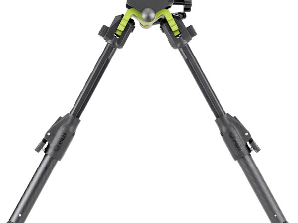 Mdt Sporting Goods Inc 105560GRN GRND-POD  Green/Black 4.50"-9" Carbon Fiber/Aluminum, Adj. Throw Lever, 4 Leg Postitions, Fits Picatinny Rail