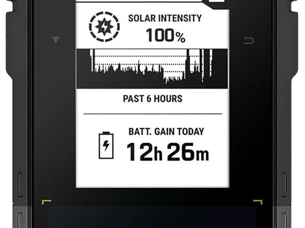 Garmin 0100278200 eTrex Solar GPS/Smart Features, 28MB Memory Black 2.20" Transflective/Monochrome Display, Compatible w/Garmin Explore App