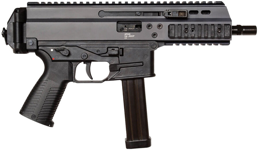 B&T Firearms 36044 APC Pro 45 ACP 25+1 6.80" Black Steel Barrel, M-LOK Handguards, Black Aluminum Picatinny Rail Receiver, Black Polymer Grips, Ambidextrous