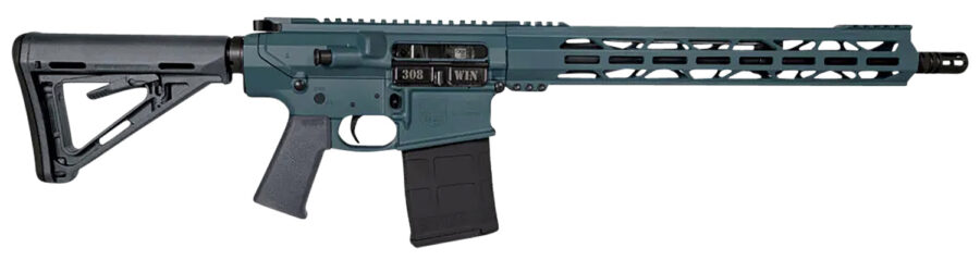 Diamondback DB1018C251 DB10  308 Win 16" 20+1, Jesse James Civil Defense Blue Rec/15" M-Lok Handguard, OEM Carbon Lower, Magpul Carbine Stock & K Grip, A2 Flash Hider