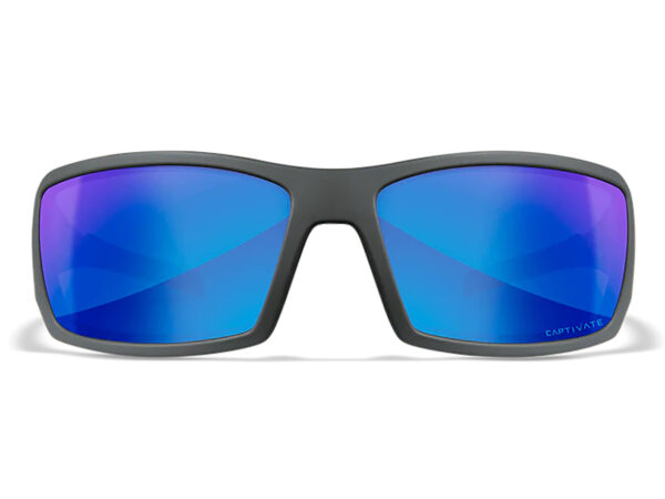 Wiley X SSTWI09 Twisted  M/L Blue Mirror Lens Polycarbonate Matte Gray Frame