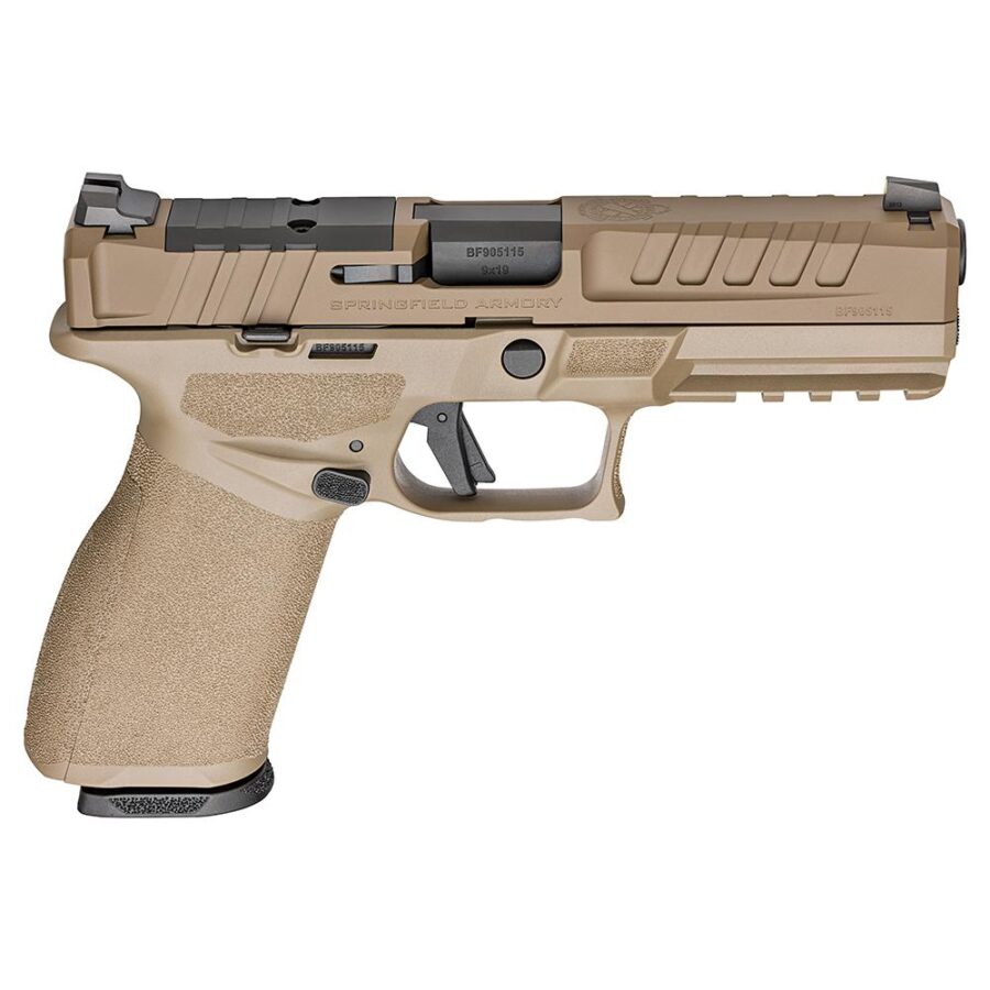 Springfield Gear Up 2025 Echelon Handgun 9mm Luger 17rd (1) & 20rd (4) Magazines 4.5" Barrel Desert FDE U-Dot Sights CT-1500