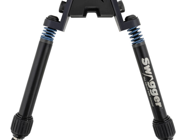 Swagger SWAGBPSFR10 SFR10 Flex to Rigid QD Bipod with Black Finish, Picatinny Attachment & 6-10.50" Vertical Adjustment