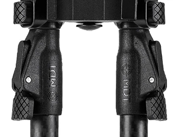 Mdt Sporting Goods Inc 105561BLK GRND-POD  Black 4.50"-9" Carbon Fiber/Aluminum, Adj. Throw Lever, 4 Leg Postitions, Fits ARCA Rail & RRS Dovetail