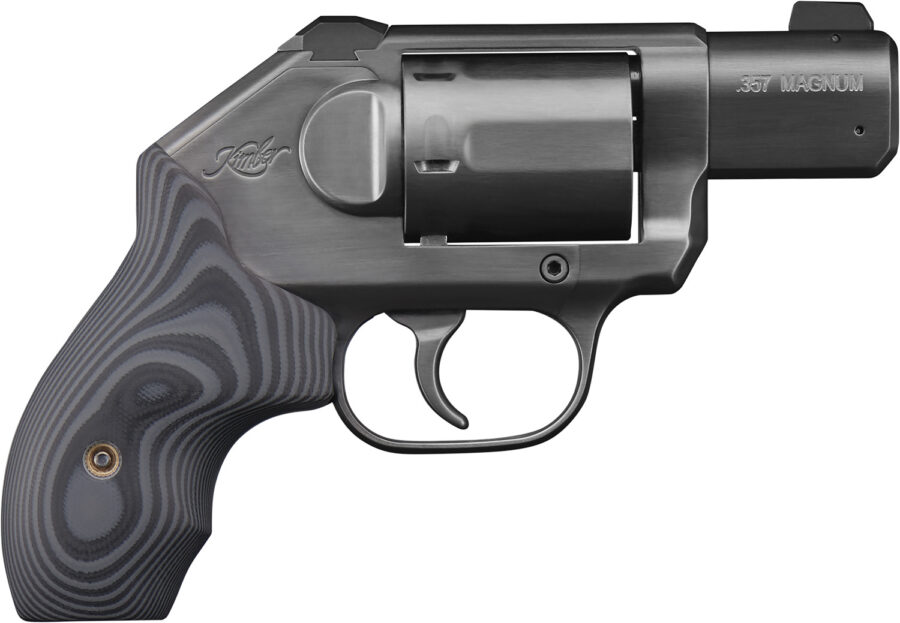 Kimber Mfg, Inc 3400012CA K6S DC *CA Compliant DAO 357 Mag 6 Shot 2" Brushed Black DLC Stainless Steel Barrel & Cylinder, Black DLC Brushed Stainless Steel Frame, G10 Grip, Concealed Hammer