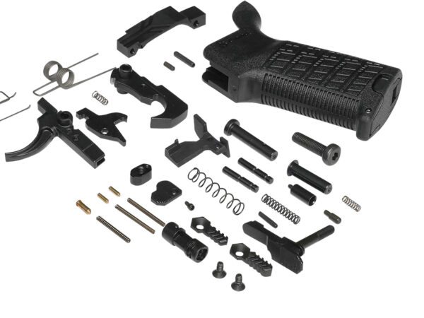 CMMG S5CA642 Zeroed Lower Parts Kit Black Grip, Ambi Safety & Mag Catch, Mil-Spec Trigger, Fits AR-Platform/Mk4