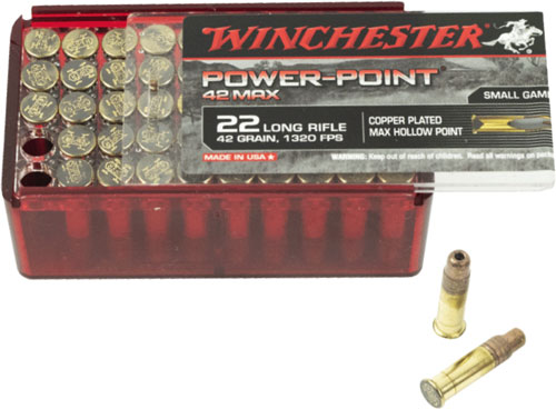 WINCHESTER POWER POINT MAX - 22LR 42GR 50RD 40BX/CS - Image 2