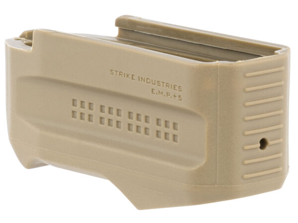 Strike Industries EMP+5FDE Enhanced Magazine Plate made of Polymer with Flat Dark Earth Finish for Magpul PMAG Gen M3 (Adds 5rds)