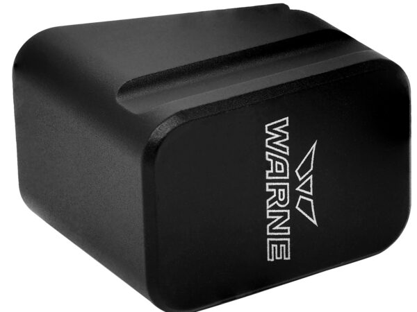 Warne MEG1754BLK Magazine Extension  made of 6061-T6 Aluminum with Hardcoat Anodized Black Finish for Glock 17, 22 Magazines (Adds 5rds 9mm Luger, 4rds 40 S&W)