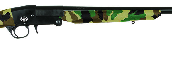 Charles Daly 930335 101 Full Size 20 Gauge Break Open 3" 1rd 26" Blued Steel Barrel & Receiver, Fixed Woodland Camo Synthetic Stock