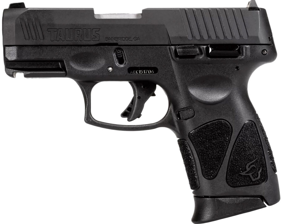 Taurus 1G3C4031 G3C  Compact Frame 40 S&W 10+1 3.26" Matte Stainless Steel Barrel, Matte Black Tenifer Serrated Steel Slide, Black Polymer Frame w/Picatinny Rai,l Black Polymer Grip, Right Hand
