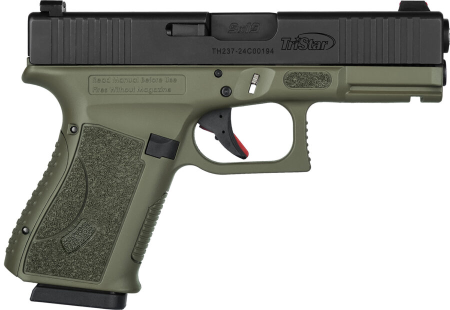 TriStar 85776 Apoc  9mm Luger 15+1 4.02" Black Steel Barrel, Black Cerakote Serrated Steel Slide, Multicam Cerakote Polymer Frame w/Accessory Rail, Textured Grip