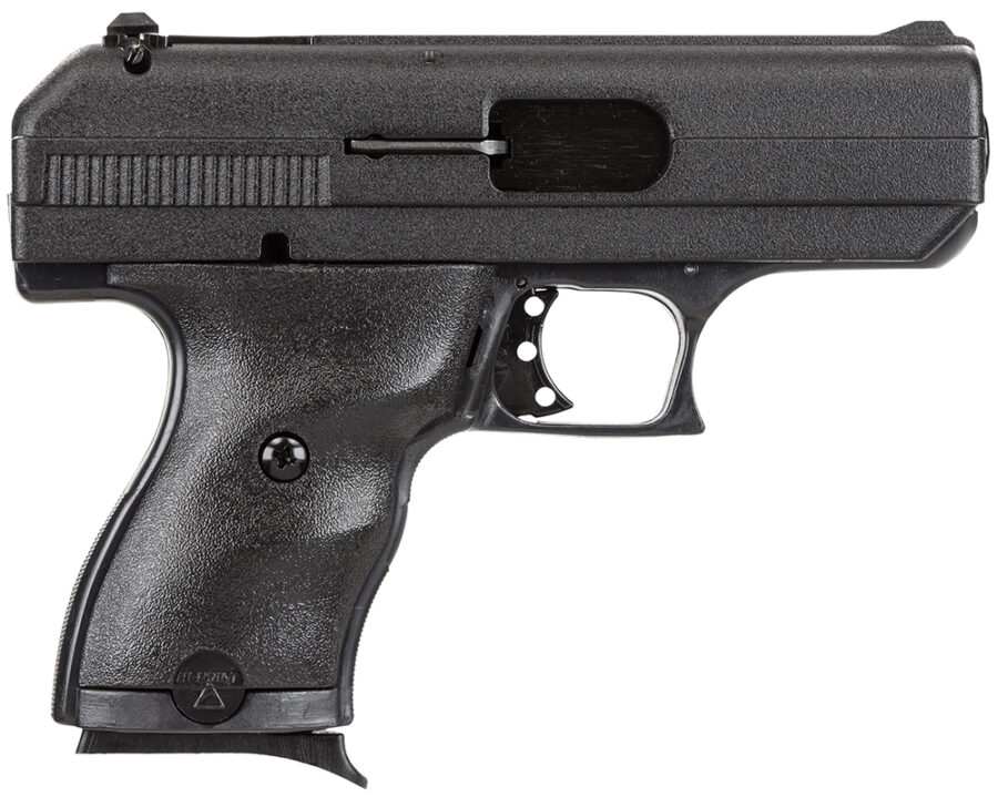 Hi-Point 9NYLOC C9  9mm Luger 8+1 3.50" Black Steel Barrel, Black Powder Coated Serrated Slide, Frame & Polymer Grips, Nylon Holster