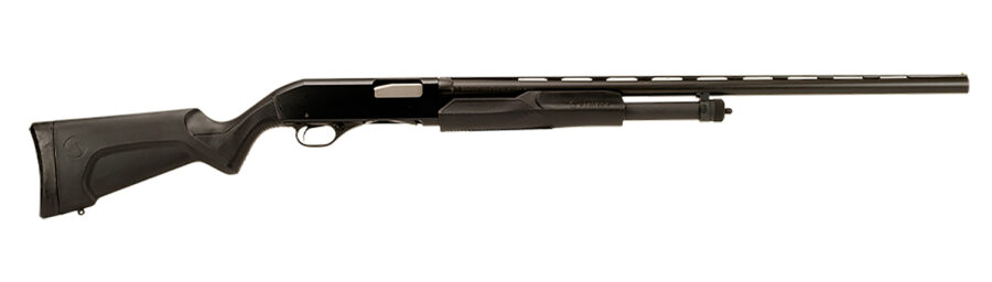 Stevens 22436 320 Field Full Size 20 Gauge Pump 3" 5+1 26" Matte Black Vent Rib Barrel, Matte Black Aluminum Receiver, Fixed Matte Black Synthetic Stock, Ambidextrous