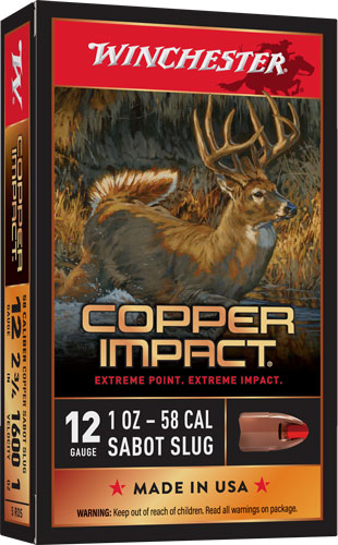 WINCHESTER 12GA COPPER IMPACT - 1OZ SABOT SLUG 5RD 20BX/CS - Image 2