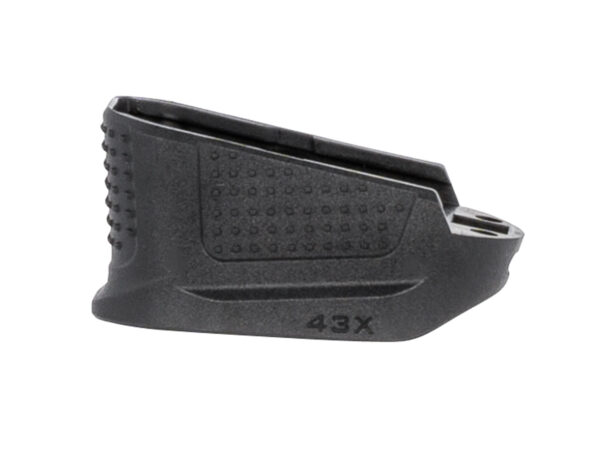 Strike Industries EMPG43XBK Enhanced Magazine Plate  made of Polymer with Black Finish & Extra Gripping Surface for Glock 43X Magazines (Adds 2rds)