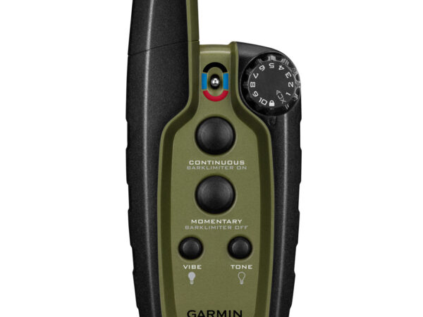 Garmin 0100120550 Sport Pro Handheld Green w/BarkLimiter, LED Beacon Lights, 1-Hand Operation, Water-Resistant Rechargeable Li-ion Up to 3 Dogs .75 Mile Range
