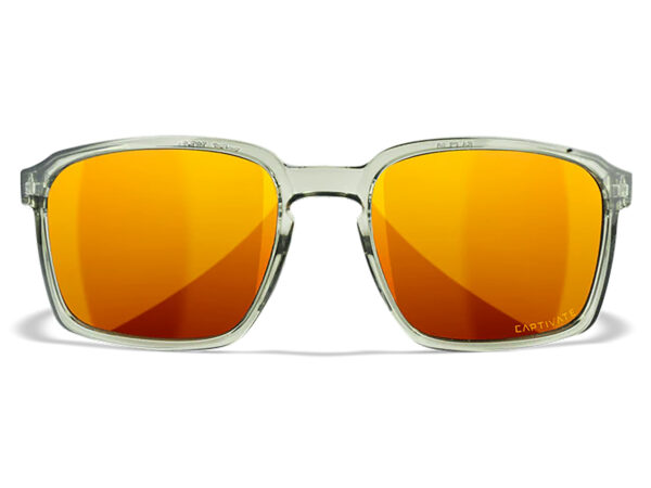 Wiley X AC6ALF04 Alfa  M/L Bronze Mirror Lens Polycarbonate Gloss Crystal Light Olive Frame