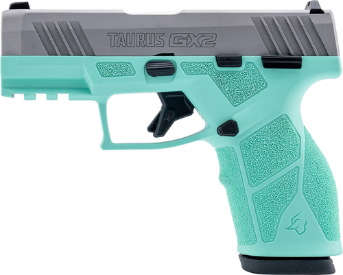 TAURUS GX2 9MM 13-SHOT ADJ. - CYAN FRAME STAINLESS SLIDE - Image 2