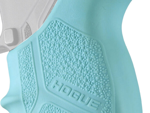 Hogue 18124 HandAll Beavertail Grip Sleeve made of Rubber with Textured Aqua Blue Finish for Ruger LCP II